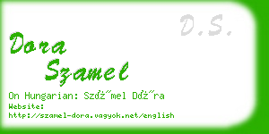 dora szamel business card